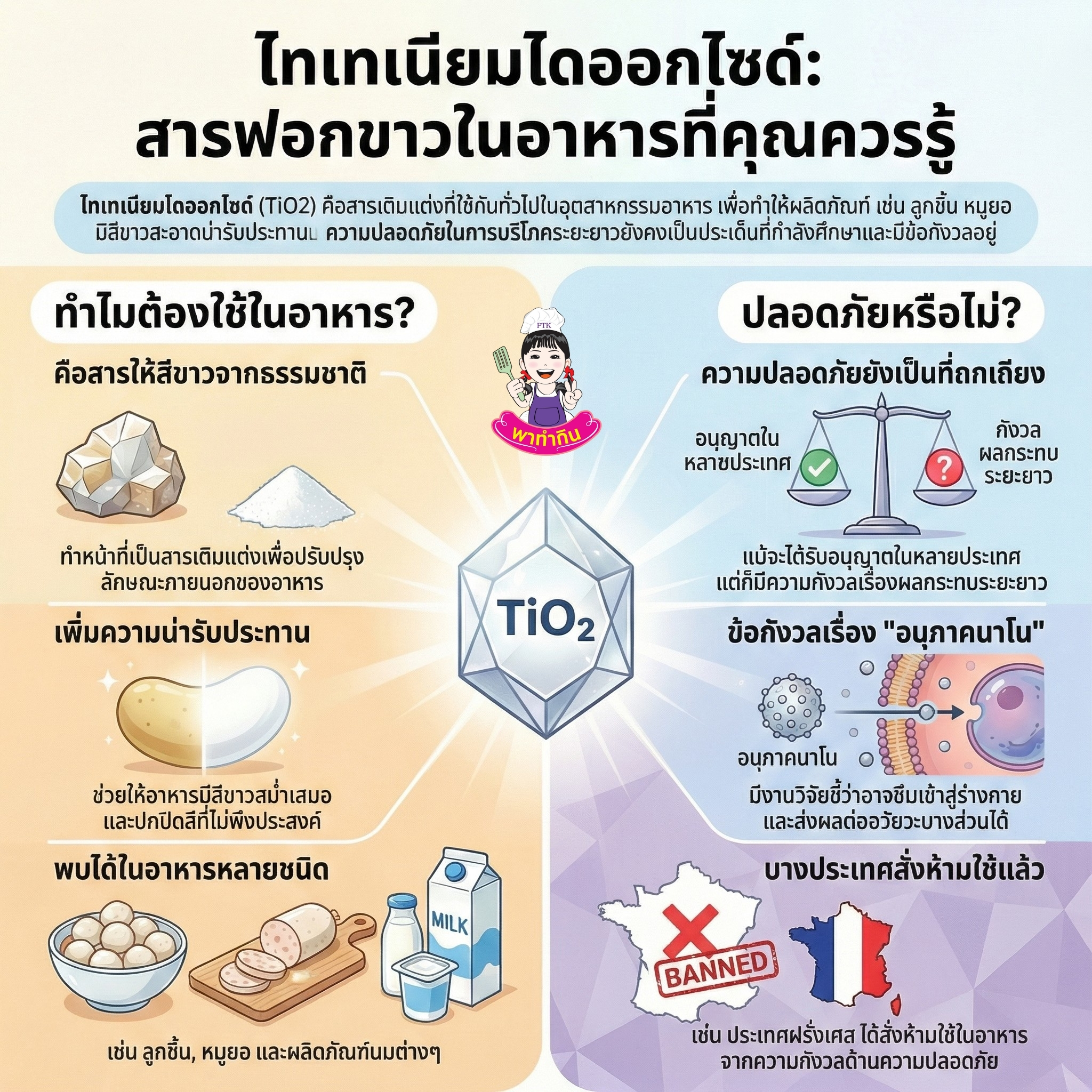 ไทเทเนียมไดออกไซด์ในอาหาร