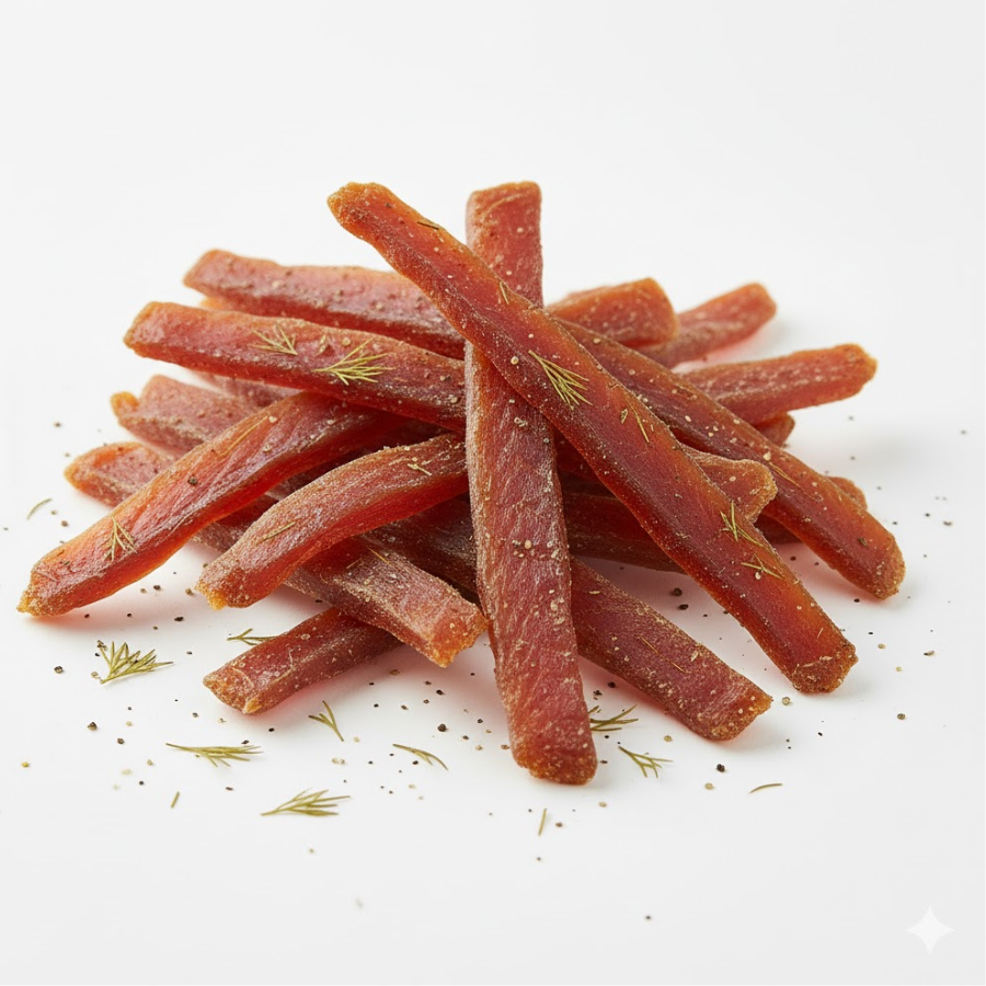 ปลาแซลมอนอบแห้ง (Dried Salmon)  หอมกรอบ โปรตีนสูง รสชาติอร่อย