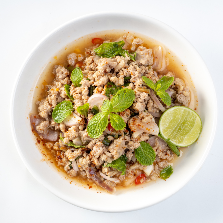 เมนูอาหารคีโต ลาบหมู
