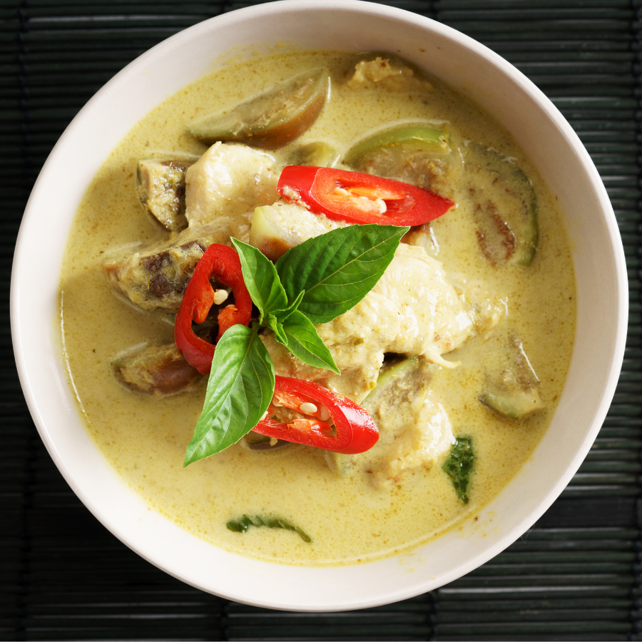 เมนูอาหารคีโต แกงเขียวหวานไก่ใส่กะทิ